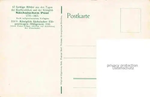 AK / Ansichtskarte Loebau Sachsen Saechsische Post 9. Koeniglich Saechsischer Eilpostwagen 1846 letzte Fahrt Loebau-Goerlitz vor Eroeffnung der Weisenbahn Kuenstlerkarte 12. Bilder