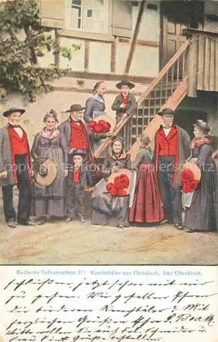 AK / Ansichtskarte Oedsbach Oberkirch Baden BW Badische Volkstrachten Rechthaeler aus Oedsbach Kuenstlerkarte