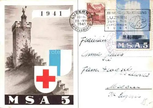 AK / Ansichtskarte LUZERN  LU MSA 5 Militaersaenitaetsanstalt Turm