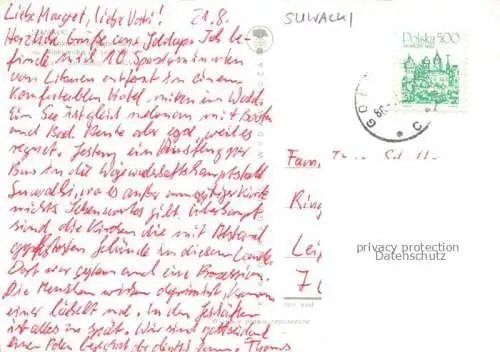 AK / Ansichtskarte Suwalki Suwalken Podlaskie PL Ortszentrum Kirche