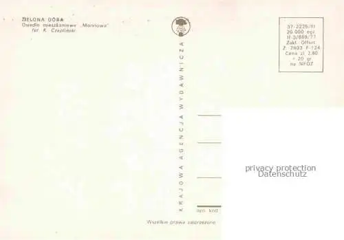 AK / Ansichtskarte ZIELONA GORA Gruenberg PL Osiedle mieszkaniowe Morelowa Wohnsiedlung Einkaufszentrum