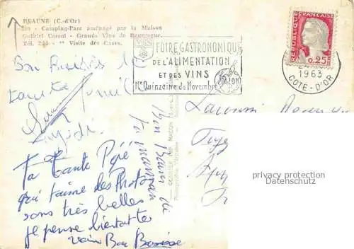 AK / Ansichtskarte Beaune 21 Cote-d Or Camping Parc