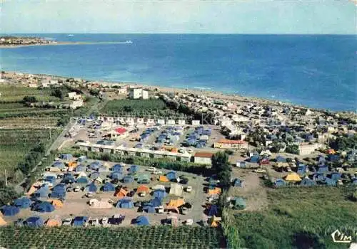 AK / Ansichtskarte Vias-sur-Mer Beziers 34 Herault Camping de Farinette Plage vue aérienne