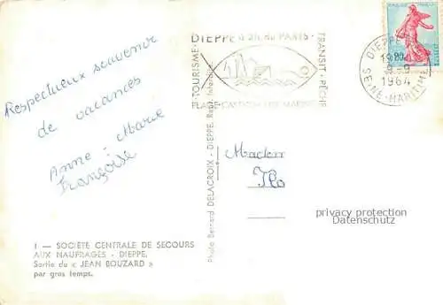 AK / Ansichtskarte DIEPPE 76 Seine-Maritime Sortie du Jean Bouzard par gros temps