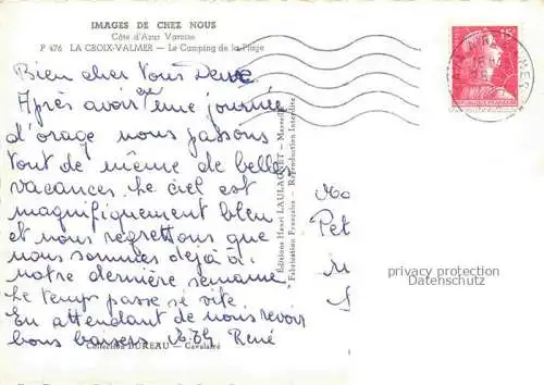 AK / Ansichtskarte La Croix-Valmer Draguignan 83 Var Camping de la plage