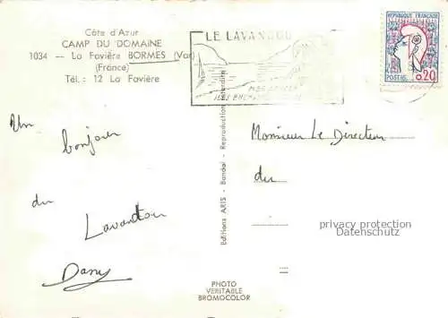 AK / Ansichtskarte Bormes-la-Faviere 83 Var Camping du domaine Côte d'Azur