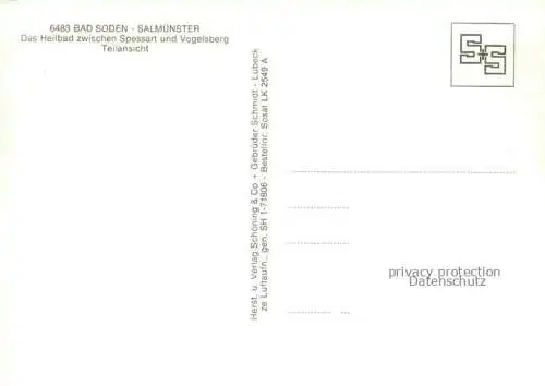 AK / Ansichtskarte Bad Soden-Salmuenster Fliegeraufnahme
