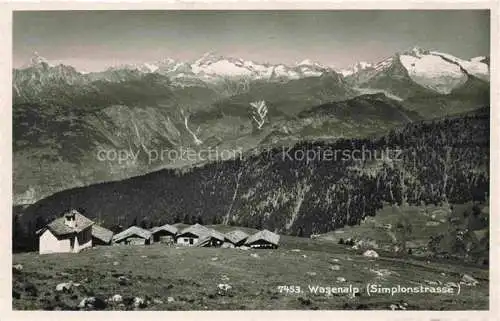 AK / Ansichtskarte Wasenalp Simplon VS Fernsicht Alpenpanorama Simplonstrasse