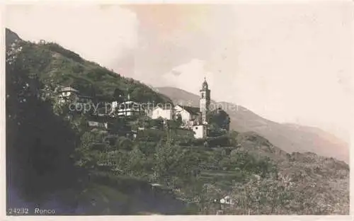 AK / Ansichtskarte Ronco Ascona Locarno Lago Maggiore TI Panorama Kirche