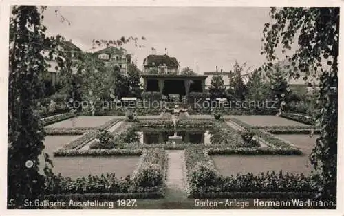 AK / Ansichtskarte St Gallen SANKT GALLEN SG Ausstellung 1927 Gartenanlage Hermann Wartmann