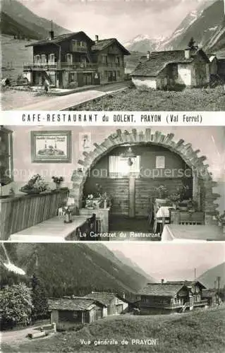 AK / Ansichtskarte Prayon Val Ferret Martigny VS Café Restaurant du Dolent vue aérienne