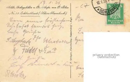 AK / Ansichtskarte Erlebachbaude Cunnersdorf Kunnersdorf CHOMUTOV CZ Kleine Sturmhaube