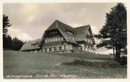 AK / Ansichtskarte Grunwald Glatz PL Hindenburgbaude