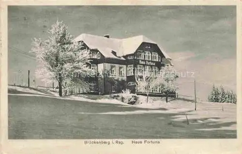 AK / Ansichtskarte Brueckenberg Krummhuebel Riesengebirge PL Haus Fortuna