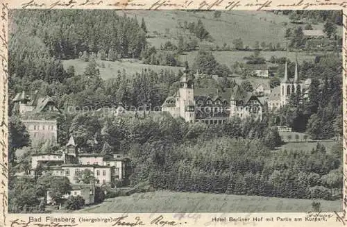 AK / Ansichtskarte Bad Flinsberg Swieradow Zdroj PL Hotel Berliner Hof mit Partie am Kurpark