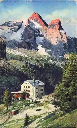 AK / Ansichtskarte Bambergerhaus 2046m Fedajapass Passo Fedaia 2057m Marmolata IT Motiv