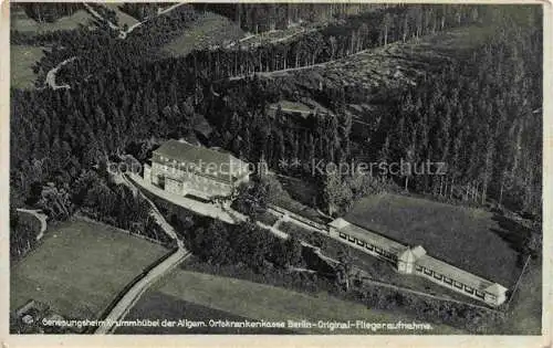 AK / Ansichtskarte Krummhuebel Karpacz Riesengebirge PL Genesungsheim der AOK Berlin Fliegeraufnahme