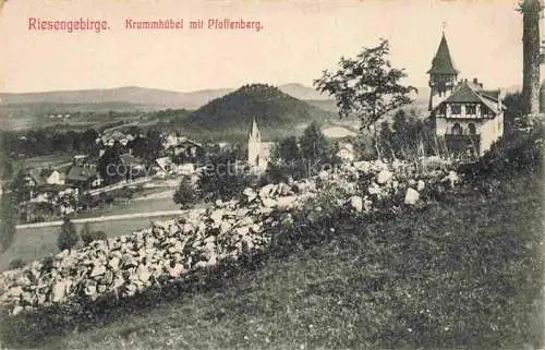 AK / Ansichtskarte Krummhuebel Karpacz Riesengebirge PL mit Pfaffenberg