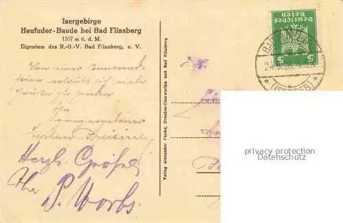 AK / Ansichtskarte Bad Flinsberg Swieradow Zdroj PL Heufuderbaude