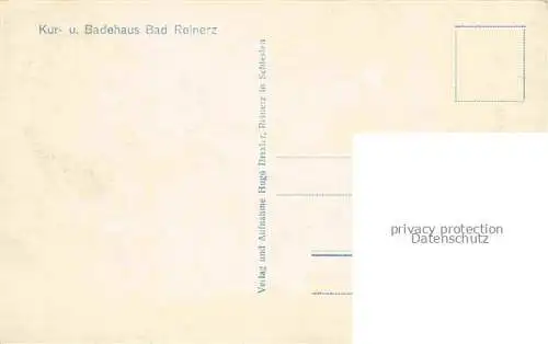AK / Ansichtskarte Bad Reinerz Niederschlesien Duszniki-Zdroj PL Kur und Badehaus