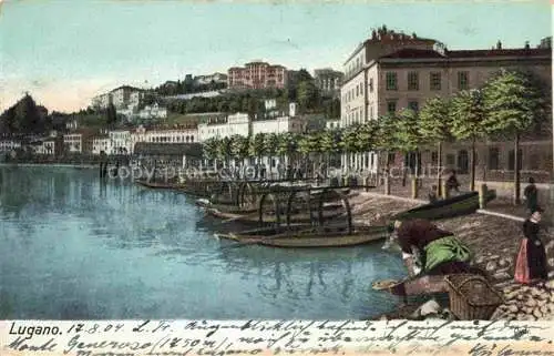 AK / Ansichtskarte LUGANO Lago di Lugano TI Seepartie