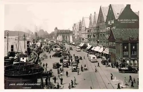 AK / Ansichtskarte Bergen Norwegen Tyskebryggen