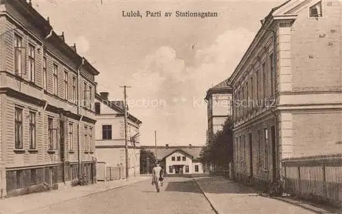 AK / Ansichtskarte Lulea Norrbottens Lan Sweden Parti av Stationsgatan