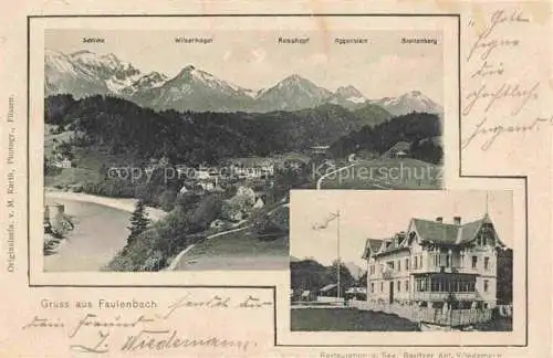 AK / Ansichtskarte Faulenbach Fuessen Bayern Panorama Alpen Restauration