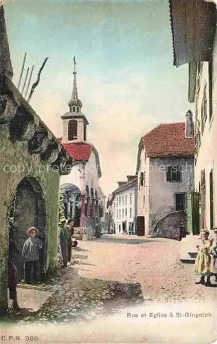 AK / Ansichtskarte St-Gingolph  Thonon-les-Bains 74 Haute Savoie Rue et église