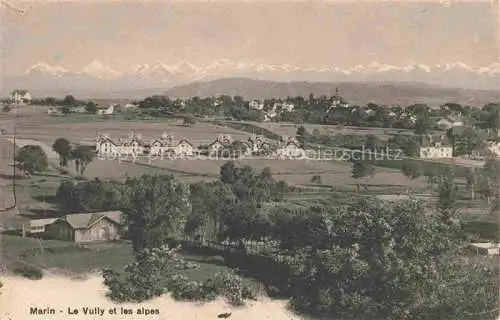 AK / Ansichtskarte Marin NEUCHATEL NE Panorama Le Vully et les Alpes