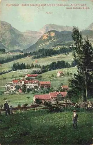 AK / Ansichtskarte Unterwasser  Toggenburg SG Kurhaus Hôtel Saentis mit Dépendancen Alpenrose und Edelweiss Appenzeller Alpen