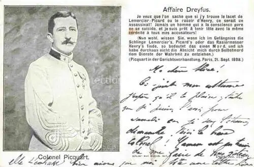 AK / Ansichtskarte Militaria France Affaire Dreyfus Colonel Picquart