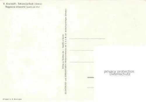 AK / Ansichtskarte KREIDOLF Ernst Kuenstlerkarte Schweizerbub 