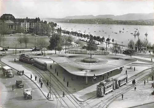 AK / Ansichtskarte STRAssENBAHN Tramway-- Zuerich Bellevue 