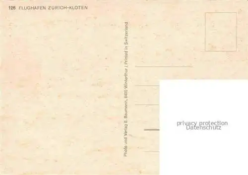 AK / Ansichtskarte Flughafen Airport Aeroporto Zuerich Kloten