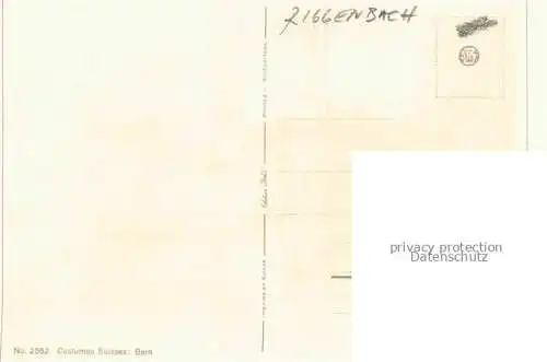 AK / Ansichtskarte RIGGENBACH M. Kuenstlerkarte Nr. 2552 Costumes Schweiz Bern 