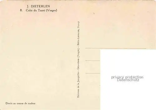 AK / Ansichtskarte DIETERLEN J. Kuenstlerkarte Crete du Tanet Vosges 