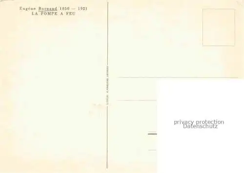 AK / Ansichtskarte BURNAND Eugene (1850-1921) Kuenstlerkarte La Pompe a Feu Pferde 