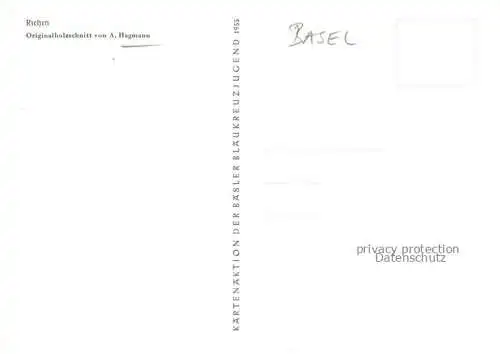 AK / Ansichtskarte HAGMANN A. Kuenstlerkarte Basel Riehen 
