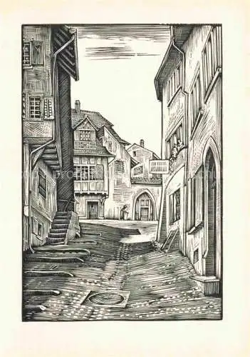 AK / Ansichtskarte HAGMANN A. Kuenstlerkarte Basel Leonhards Berg 