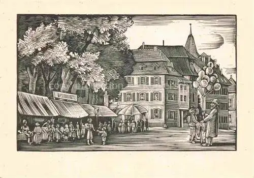 AK / Ansichtskarte HAGMANN A. Kuenstlerkarte Basel Am Petersgraben 