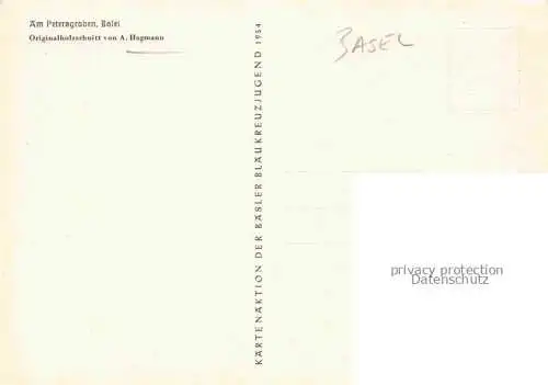 AK / Ansichtskarte HAGMANN A. Kuenstlerkarte Basel Am Petersgraben 