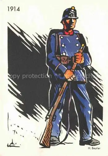 AK / Ansichtskarte Rotes Kreuz Red Cross Croix Rouge-- Nationalspende H. Beutler 1914 Soldat 