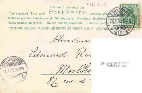 AK / Ansichtskarte Klein Catharina Kuenstlerlitho Gruss Veilchen 