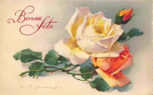 AK / Ansichtskarte Klein Catharina Kuenstlerlitho Rosen
