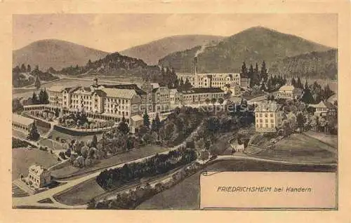 AK / Ansichtskarte Friedrichsheim Rehaklinik Malsburg-Marzell Kandern BW Panorama Kuenstlerkarte