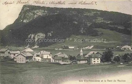AK / Ansichtskarte Les Charbonnieres VD Vue générale et la Dent de Vaulion