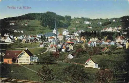 AK / Ansichtskarte Teufen Appenzell AR Ortsansicht mit Kirche von Sueden aus