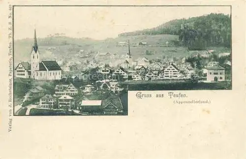 AK / Ansichtskarte Teufen Appenzell AR Panorama Ansicht mit Kirchen
