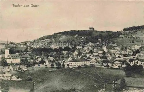 AK / Ansichtskarte Teufen Appenzell AR Panorama Ansicht von Osten Militaersache